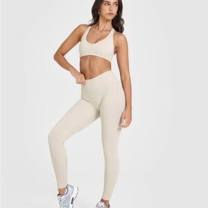 Oner Active High-Waisted Leggings Beige Long Length